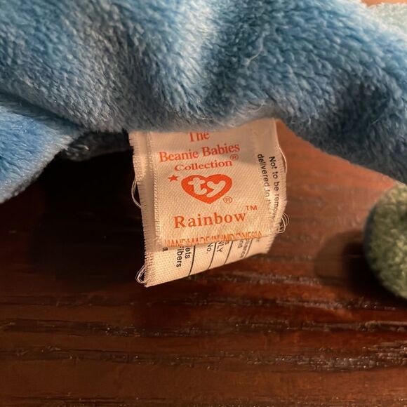 Rainbow the Chameleon 1997 Ty Beanie Baby 9.5” long Good Condition - Picture 4 of 5